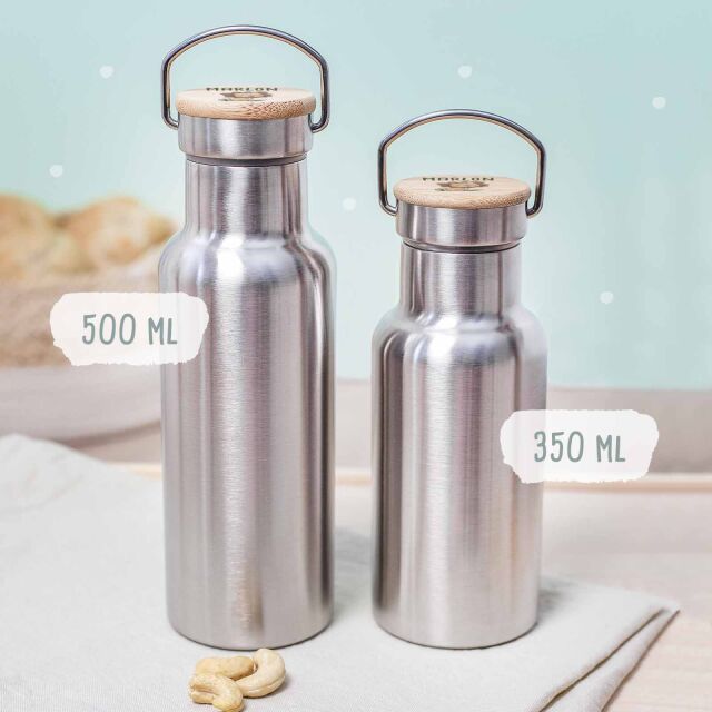 Lunch box & water bottle "Bear" personalized gift set for kids Volumen 750ml yes big: 500ml