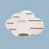 Shelf "Wolke" suitable for the childrens music box Toniebox  light blue