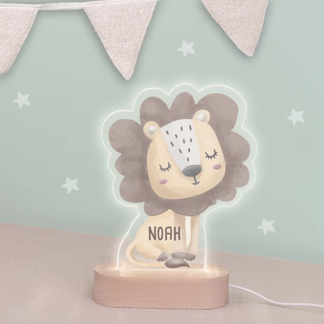 Night light "Colourful Rainbow" personalised for baby and child without USB-adapter