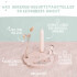 Personalisierter Geburtstagsteller Blumen mit Kerzenhalter, Vase & Jahreszahlen