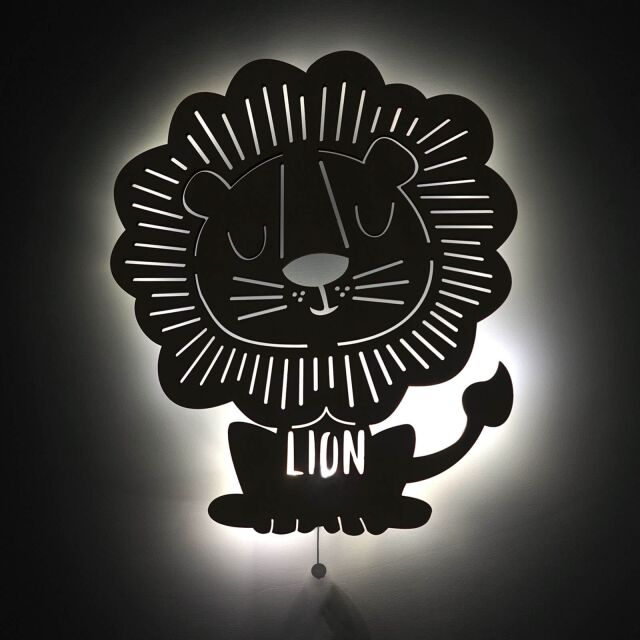 Nachtlicht "Leo der Löwe" natur holzoptik nein